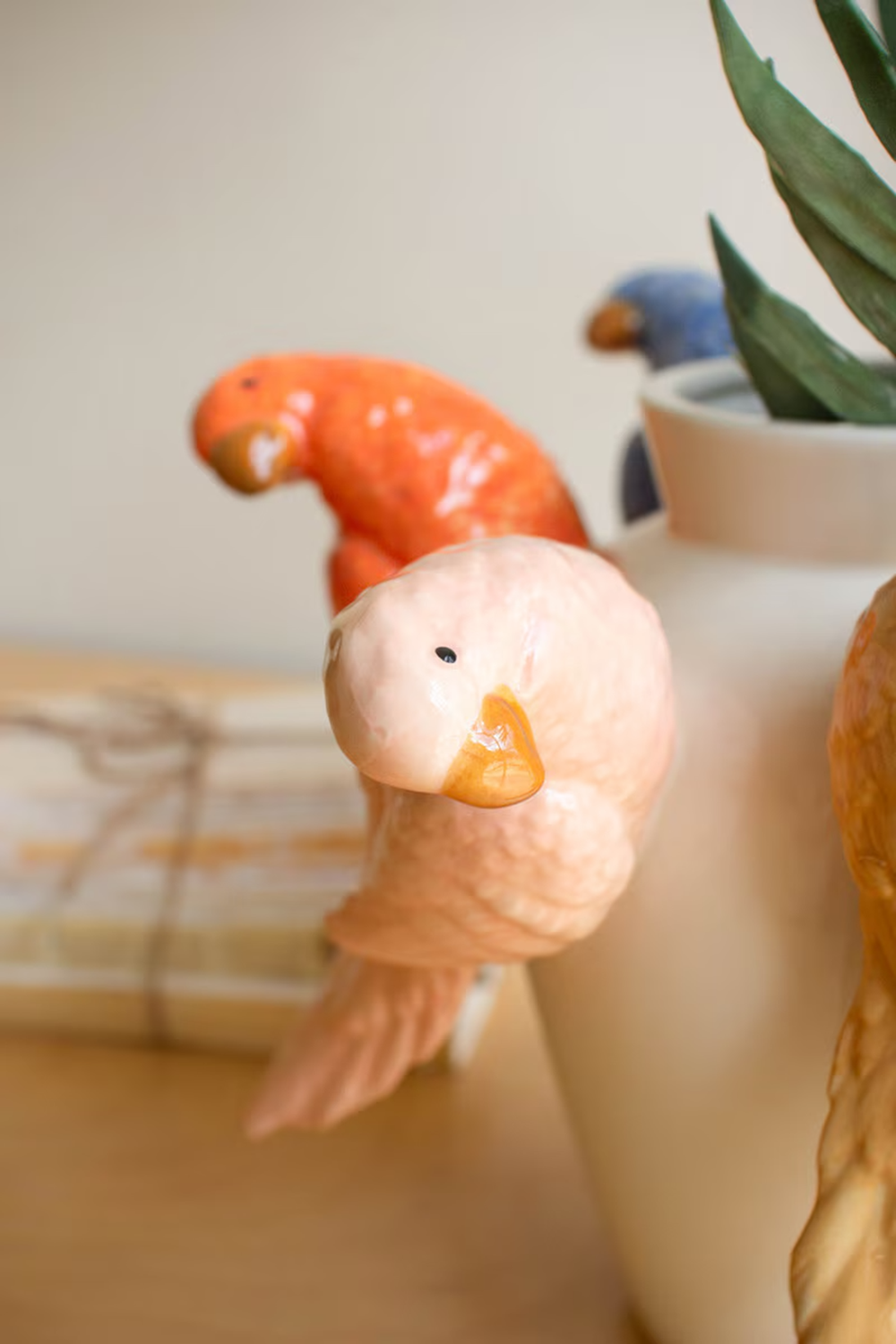 Ceramic Parrot Vase
