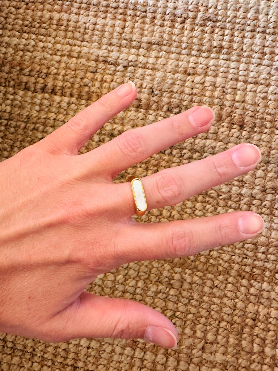 White Bar Ring - KAIA