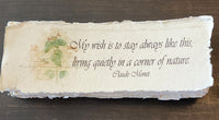 Nature Inspirational Quote on Handmade Paper Print