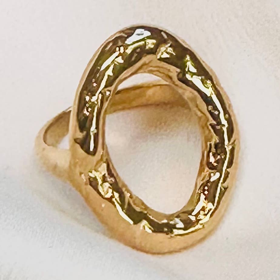 Hammered Open Circle Ring - HOLLAND
