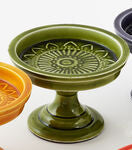 Enameled Iron Pillar Candle Holder