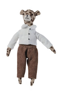 Plush Safari Animals in Clothes - 7 1/2"
