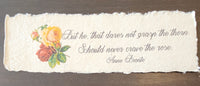 Nature Inspirational Quote on Handmade Paper Print