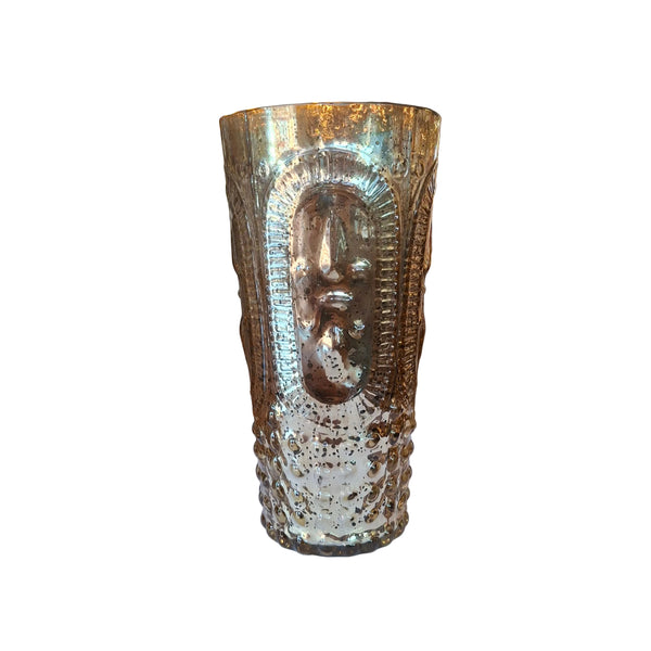 Gold Embossed Fleur de Lis Votive Holder
