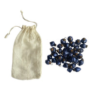 Embossed Recycled Mercury Glass Ornaments with Muslin Bag