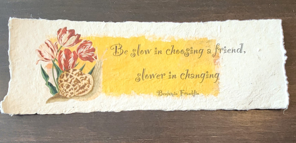 Nature Inspirational Quote on Handmade Paper Print