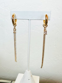 Crystal Fringe Earrings - HADLEY