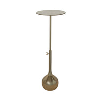 Enameled Aluminum Adjustable Table with Gold Electroplated Base