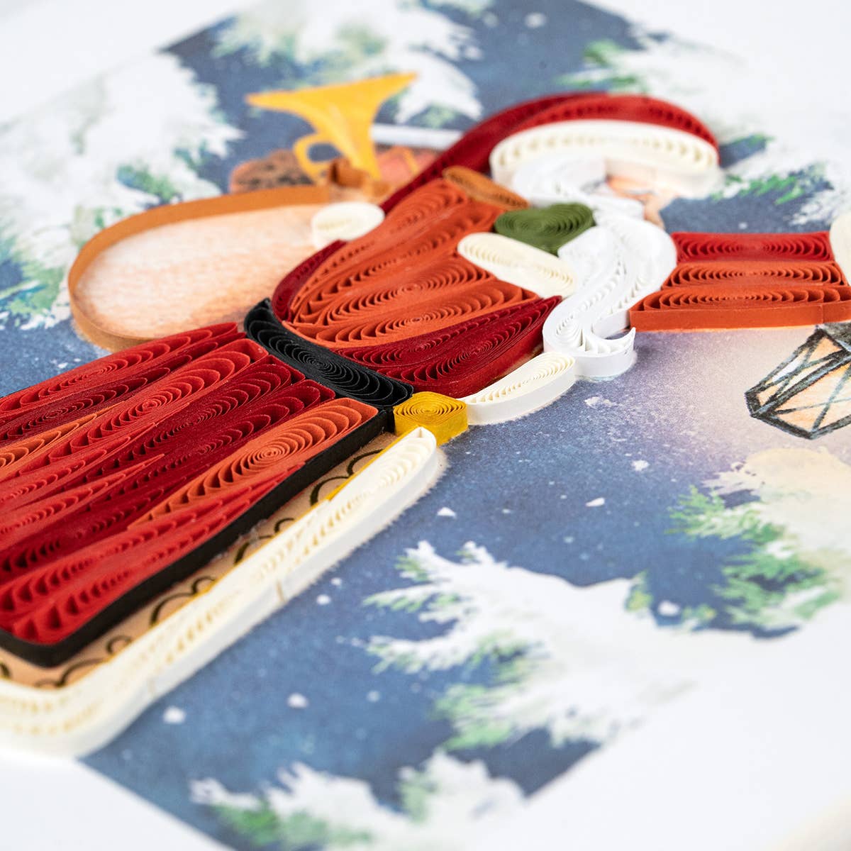 Quilled Vintage Santa Christmas Card