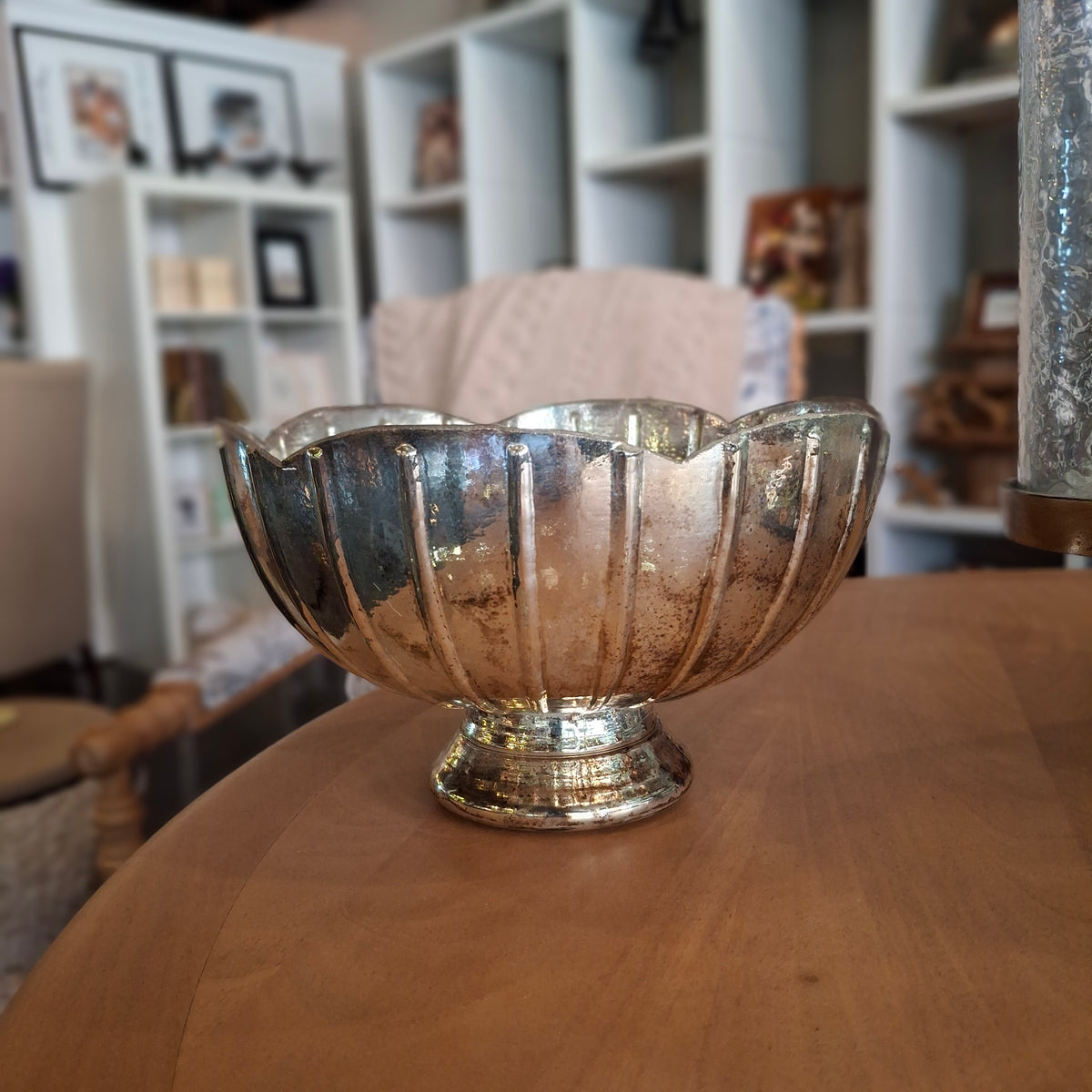 Antiqued Finish Fluted Bowl