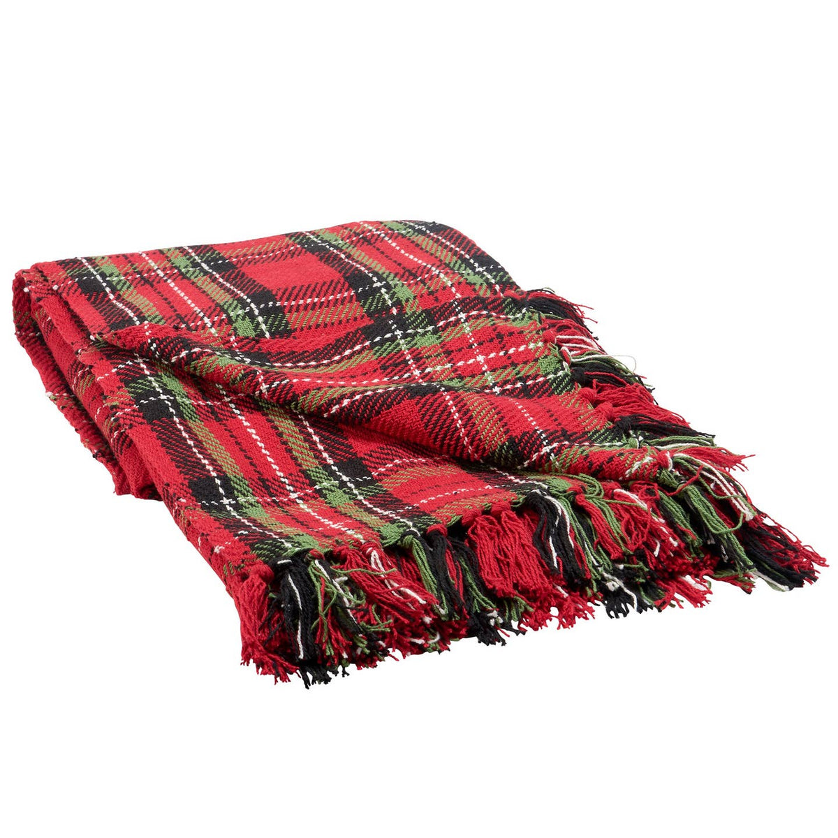 Red Plaid Throw Blanket