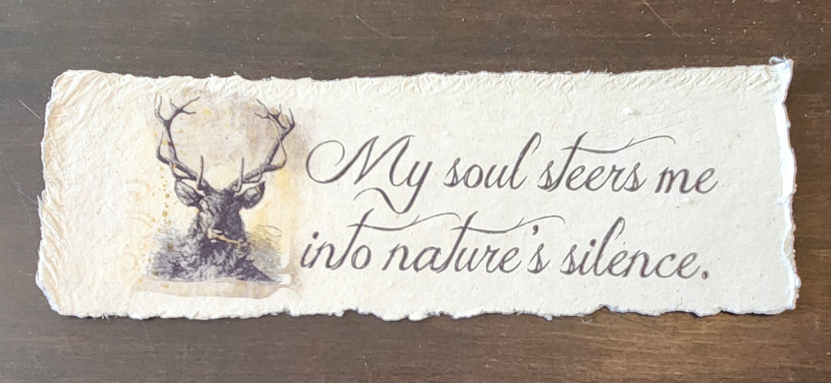 Nature Inspirational Quote on Handmade Paper Print