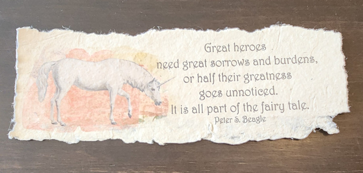 Inspirational Quote With Animal on Handmade Paper Print