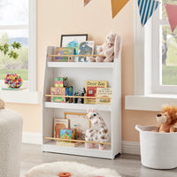Steiner White 3-Tier Kids Freestanding Bookcase with Rods | Danya B.
