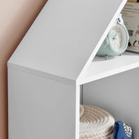 Steiner White Dollhouse Kids Bookshelf with Beech Legs | Danya B.