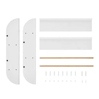 Steiner White Rounded 2-Tier Kids Wall-Mount Bookcase | Danya B.