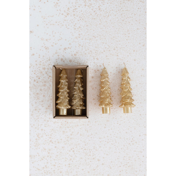 Gold Tree Small Taper Candles - 5"