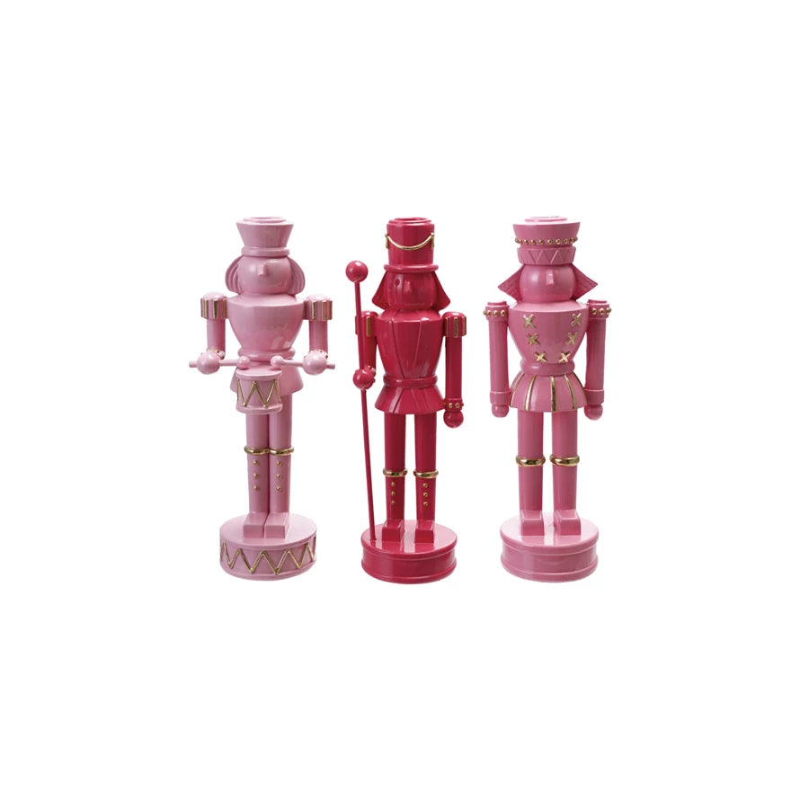 Resin Nutcracker Taper Candle Holder