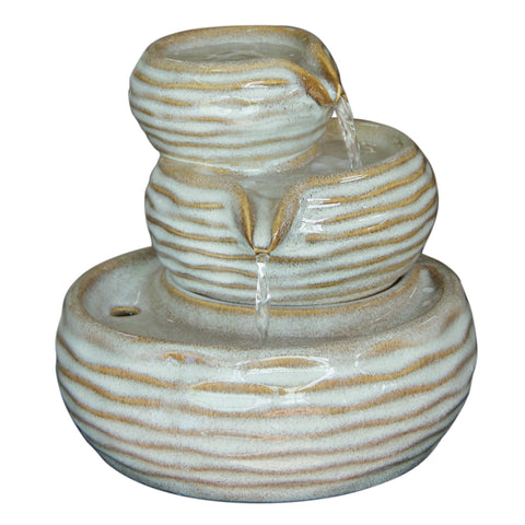 Rippled Bowl Tabletop Fountain