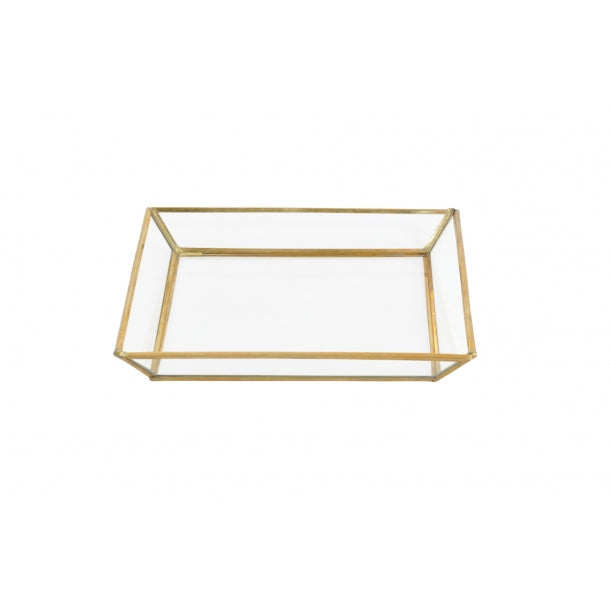 Glass & Brass Tray