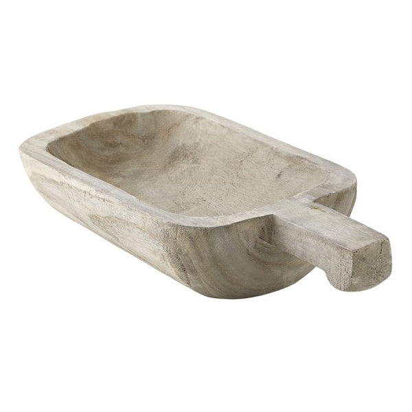 Paulownia Handle Bowl/Tray - Gray
