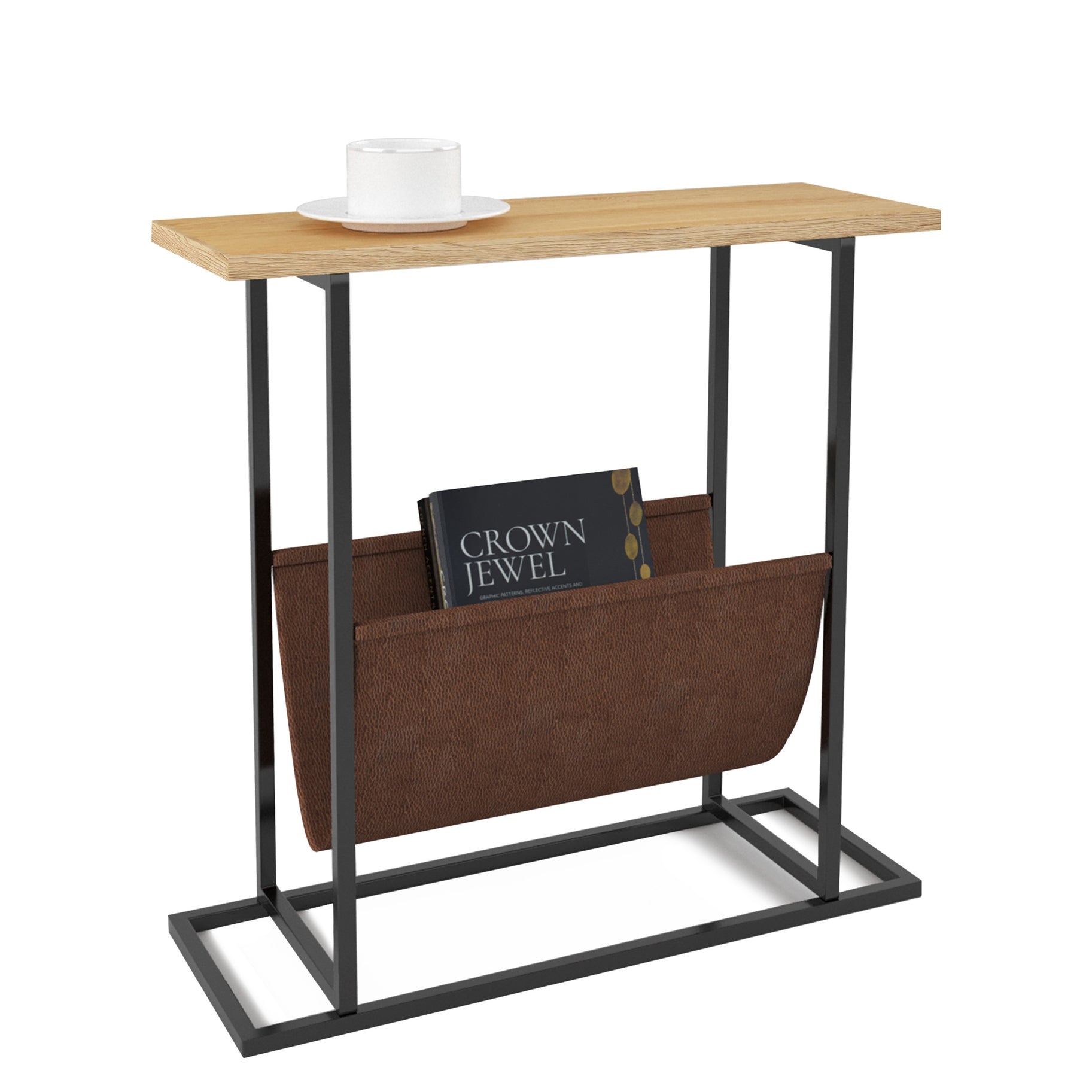 Wooden Side Table With Magazine Rack – BHN