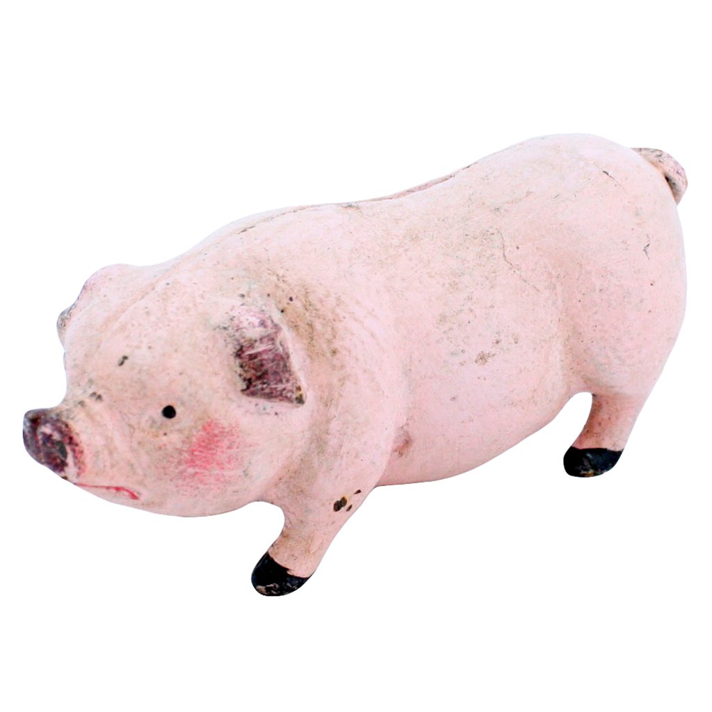 Cast Iron Mini Pig Decor - Pauly the Pig