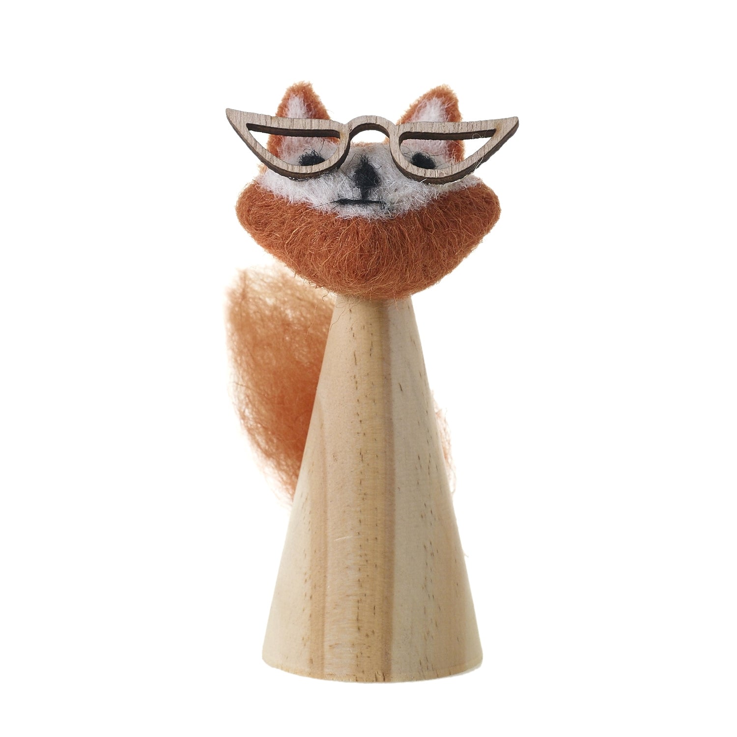 Felt Fox Head Figurine
