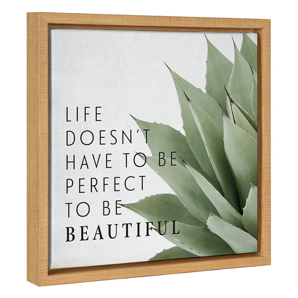 Life Doesn't Have To Be Perfect Frame Canvas