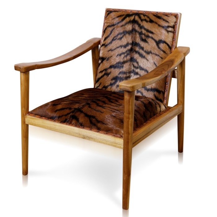 Tiger Print Lounge Chair