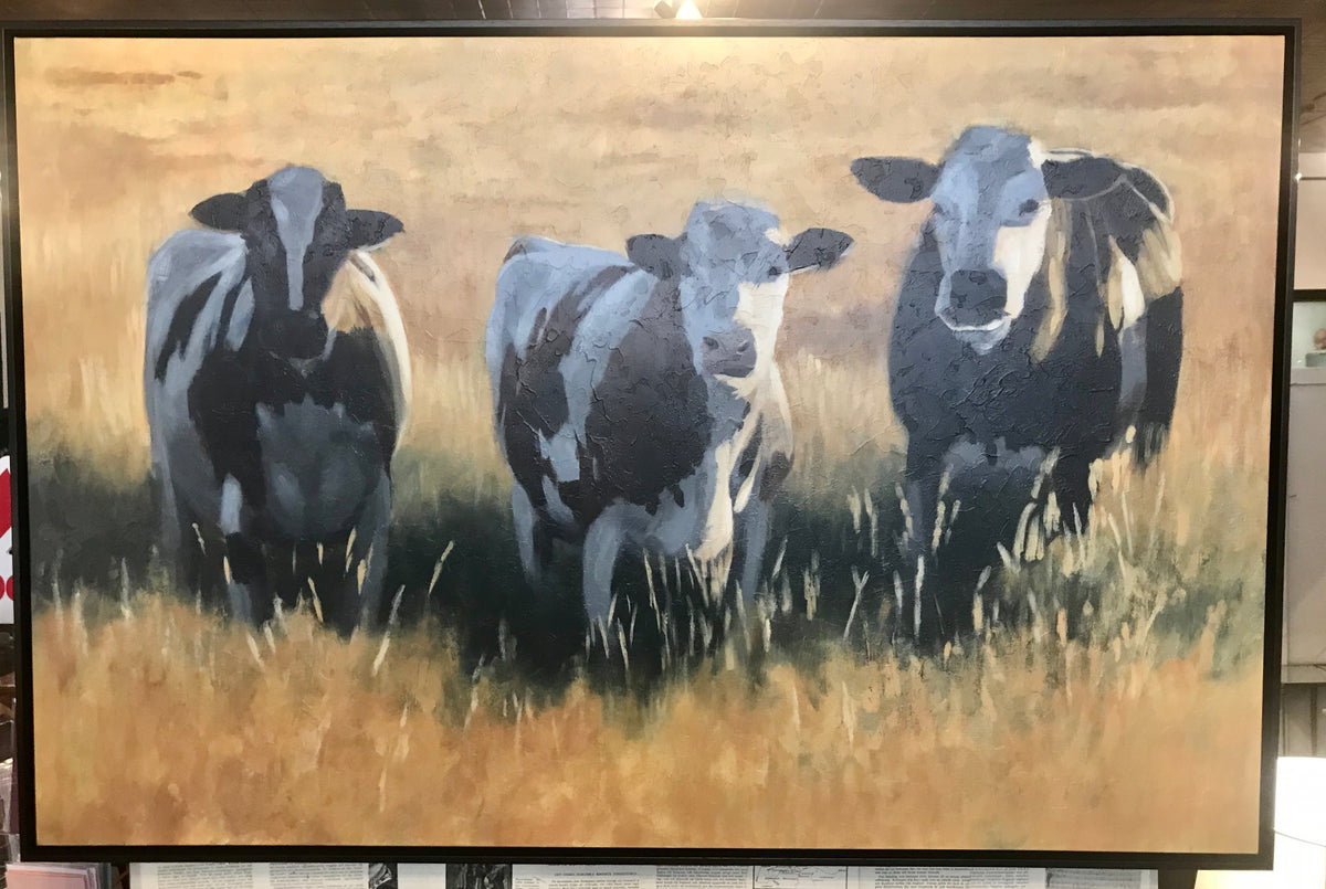 "Cows At Dawn" Framed Art