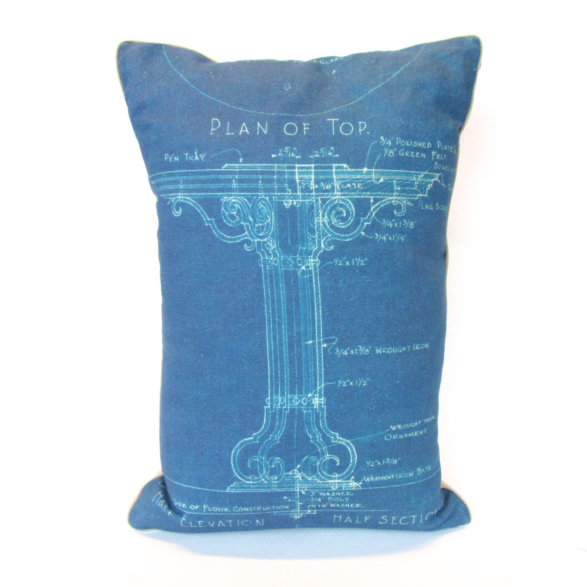 Blueprint Accent Pillow