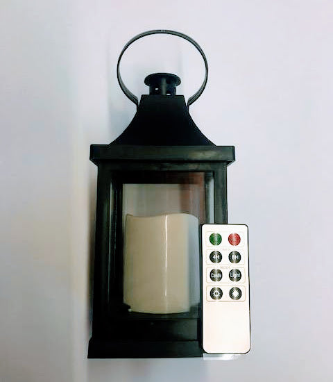 Small Lantern w/Remote LED Candle