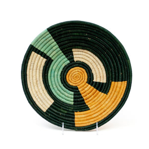 African Handmade Basket from Uganda, Bermuda Maze Bowl