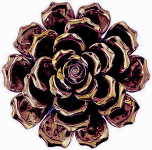 Metallic Stoneware Bloom