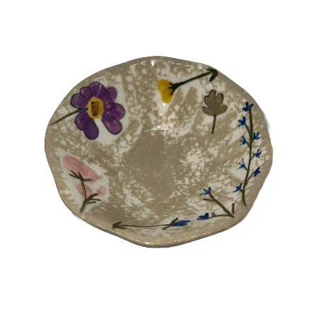 Handpainted Floral Dish