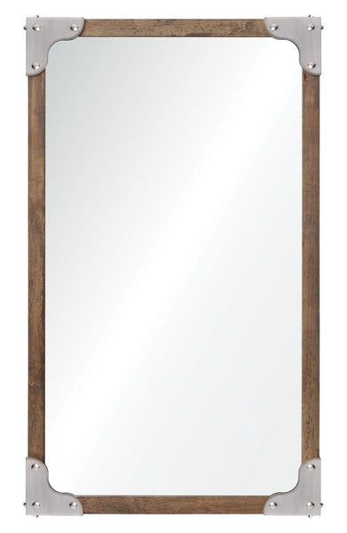 Wood and Metal Wall Mirror
