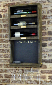 Wine Rack with Chalkboard