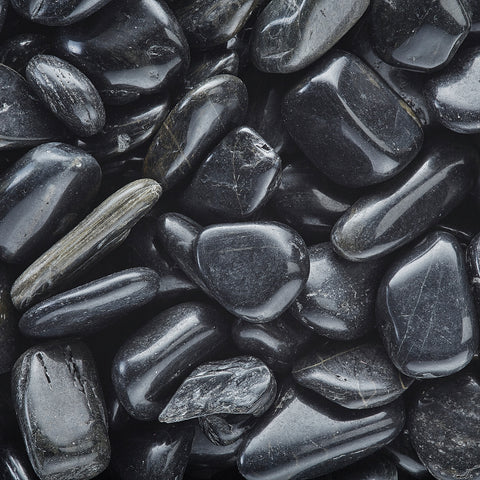 Black Polished Decorative Pebbles