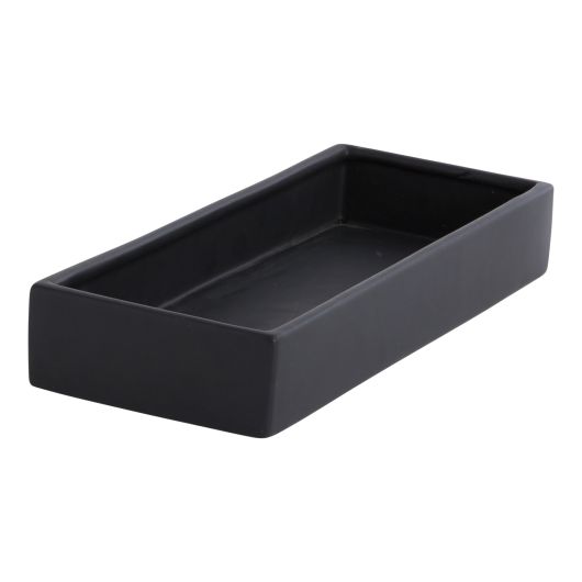 Shallow Black Rectangle Urban Planter