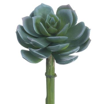 Faux Echeveria Succulent Pick - Green Gray