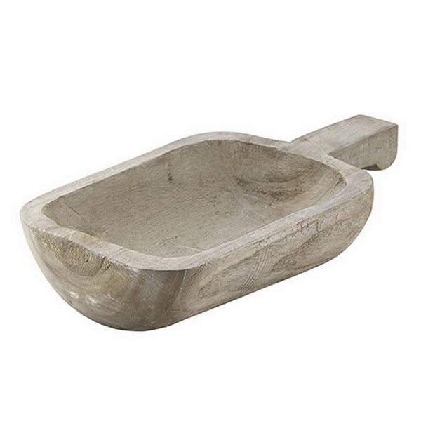 Paulownia Handle Bowl/Tray - Gray