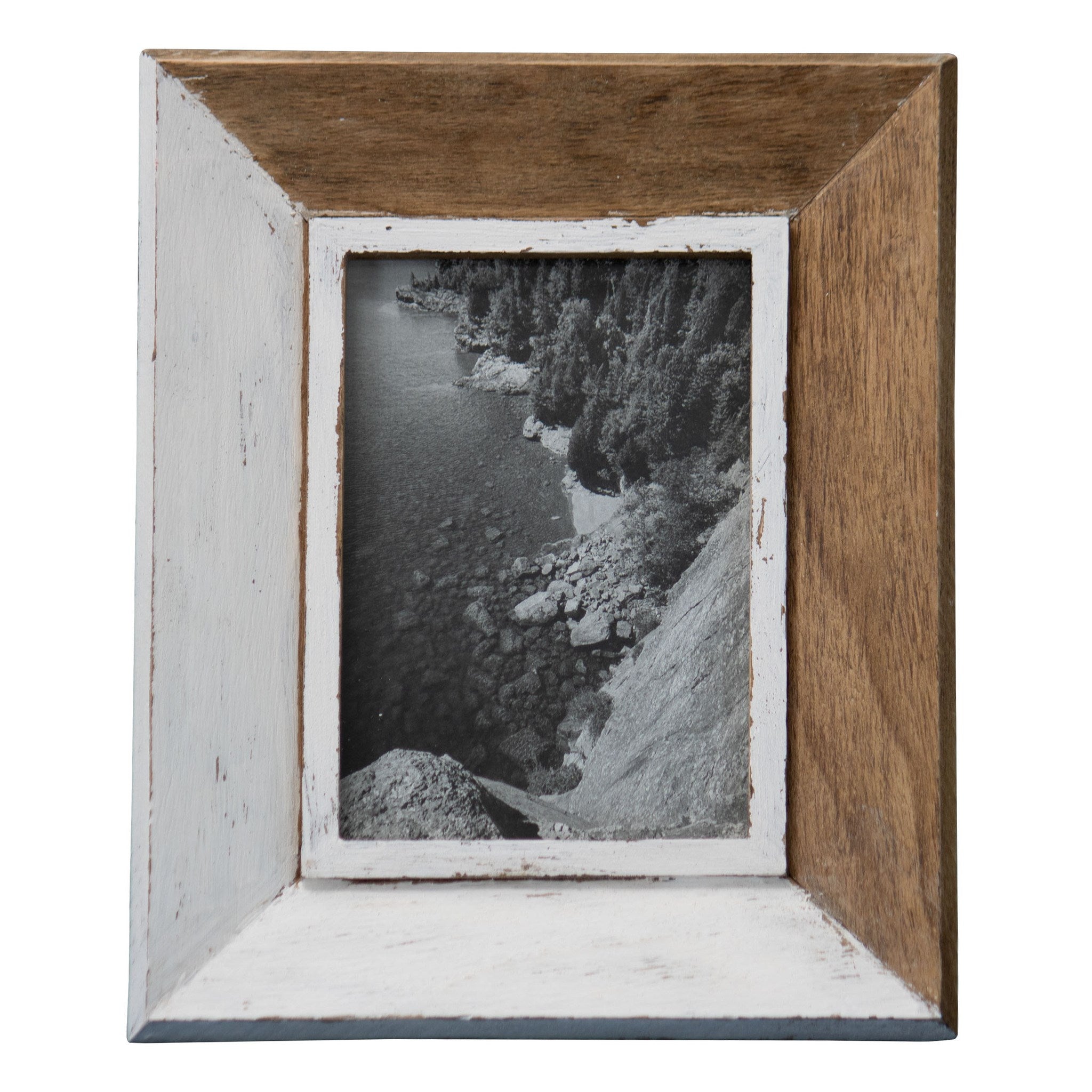 Wooden Photo Frame 5x7 White/Natural