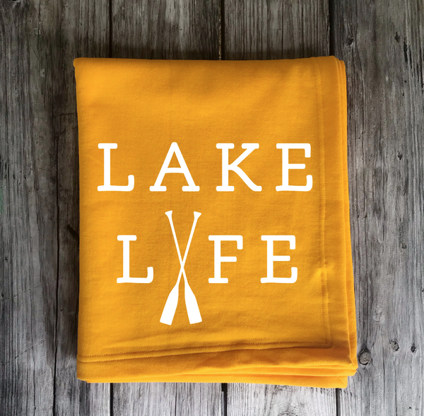 Lake Life Sweatshirt Blanket