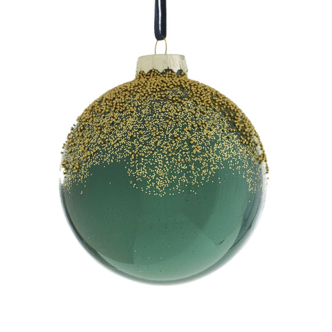 Gold & Green Dust Christmas Ornament