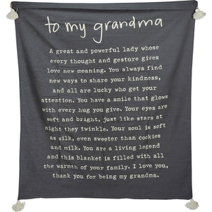 To My Grandma Cotton Throw