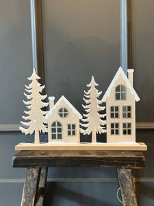 Laser Cut Houses with Trees