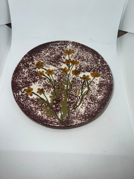 Handpainted Floral Plate