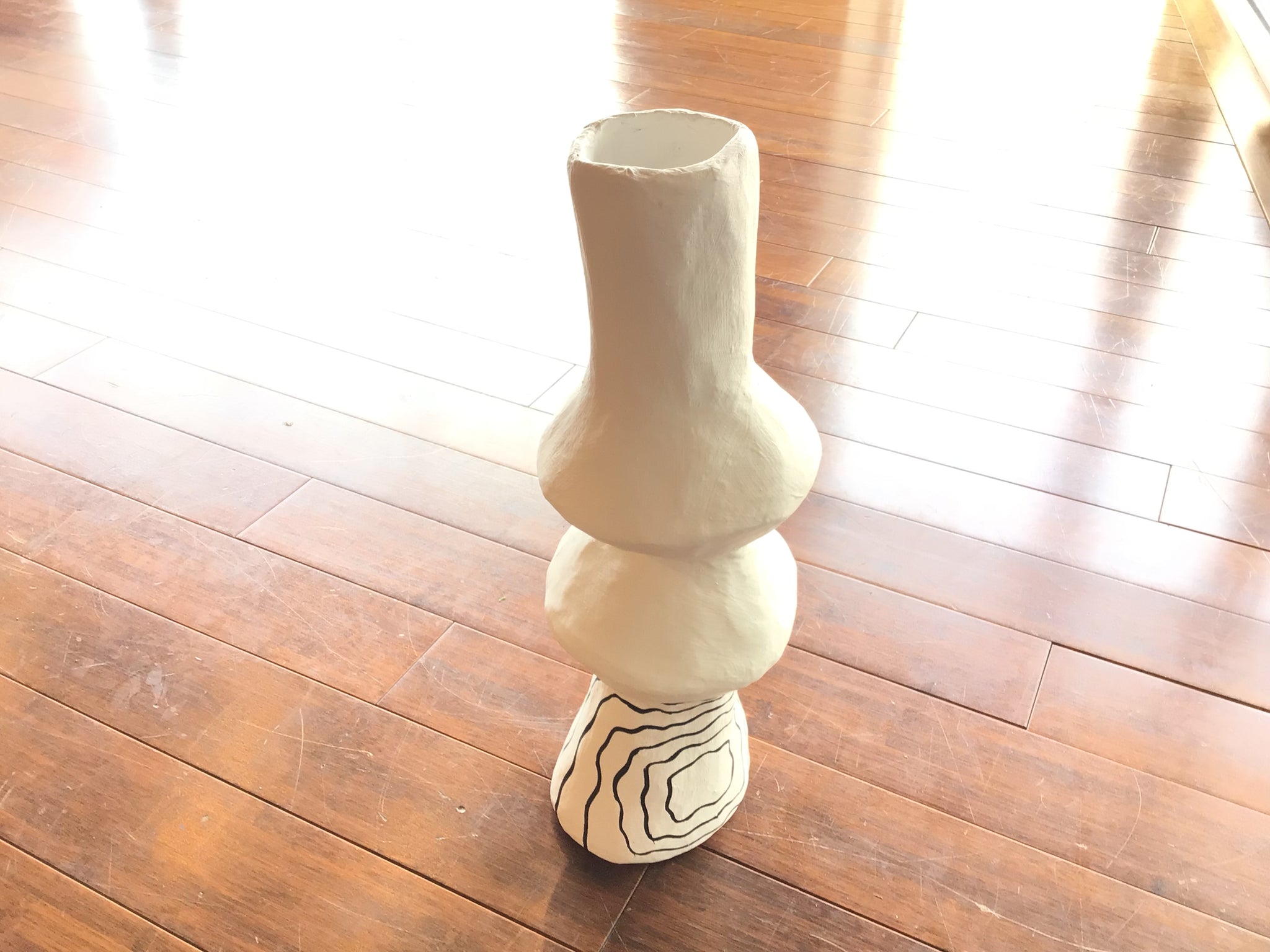 Hand Made Papier Mache Tube Vase - Janice