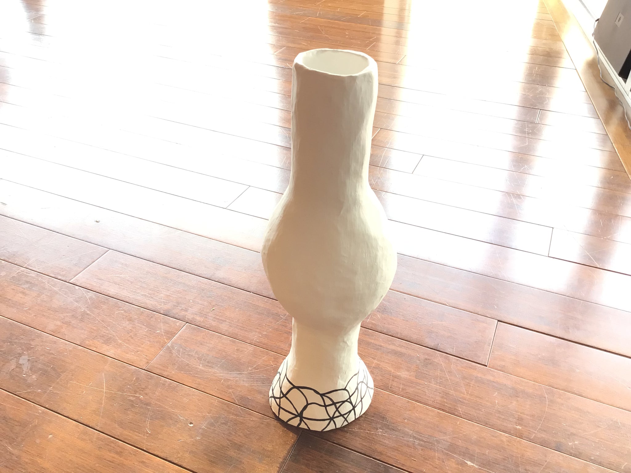 Hand Made Papier Mache Tube Vase - Judy